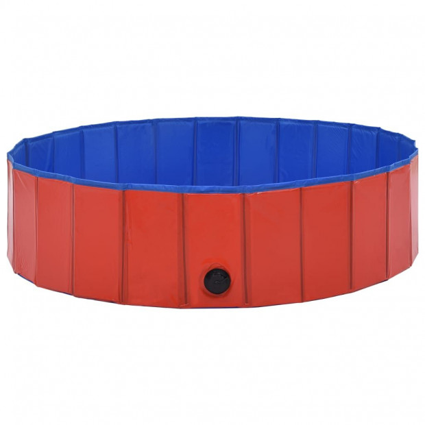 Foldable Dog Swimming Pool Red 120x30 Cm Pvc Image 5