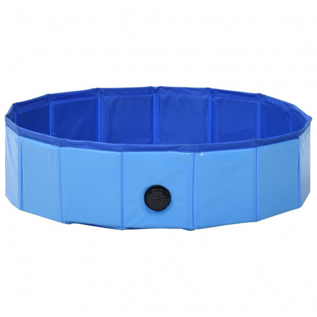 Foldable Dog Swimming Pool Blue 80x20 Cm Pvc Image 5