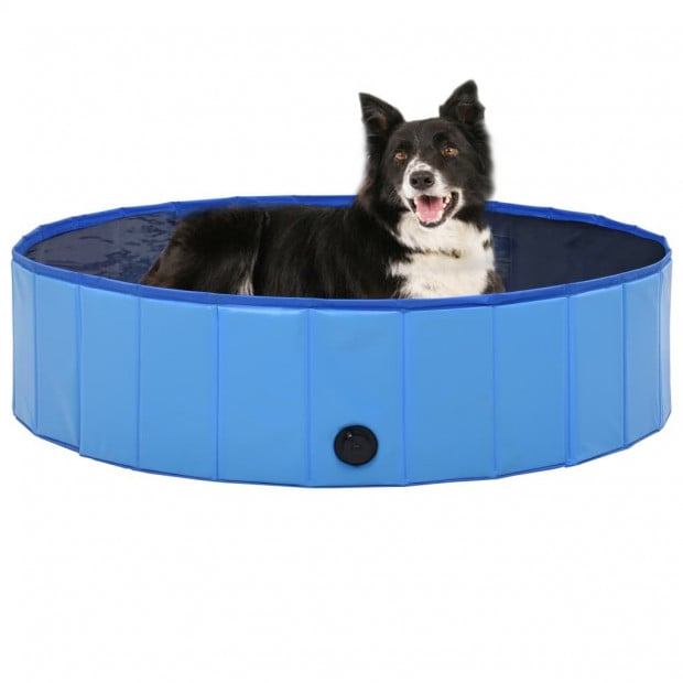 Foldable Dog Swimming Pool Blue 120x30 Cm Pvc