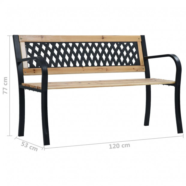 Garden Bench 120 Cm Wood Image 8