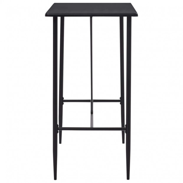 Bar Table Black 120x60x110 Cm Mdf Image 3
