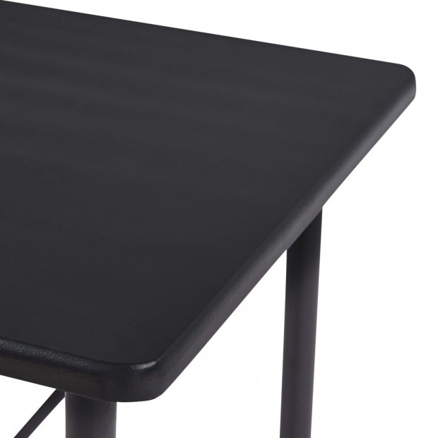 Bar Table Black 120x60x110 Cm Mdf Image 5
