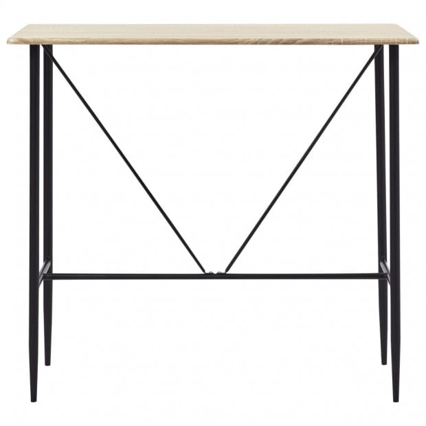 Bar Table Oak 120x60x110 Cm Mdf Image 2