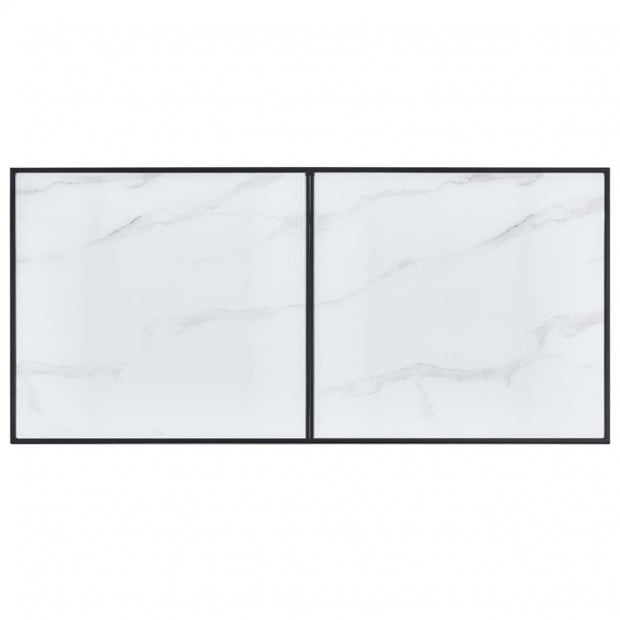 Dining Table White 140x70x75 Cm Tempered Glass Image 4