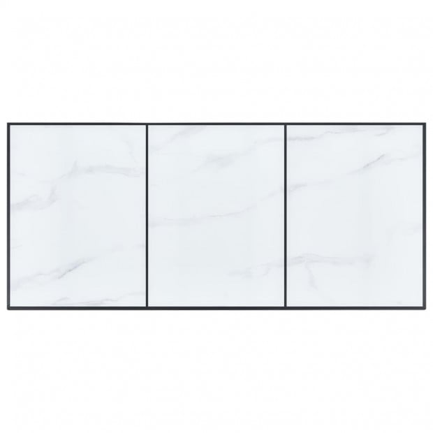Dining Table White 180x90x75 Cm Tempered Glass Image 4