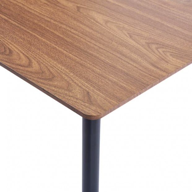 Dining Table Brown 160x80x75 Cm Mdf Image 4