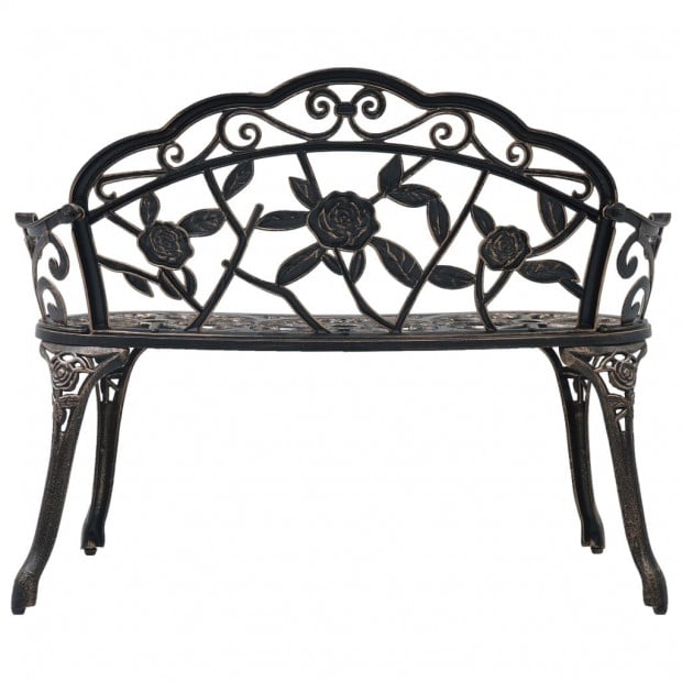 Bistro Bench 100cm Bronze Cast Aluminium Image 3