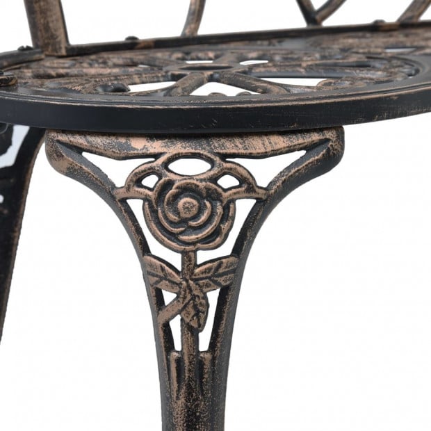 Bistro Bench 100cm Bronze Cast Aluminium Image 5