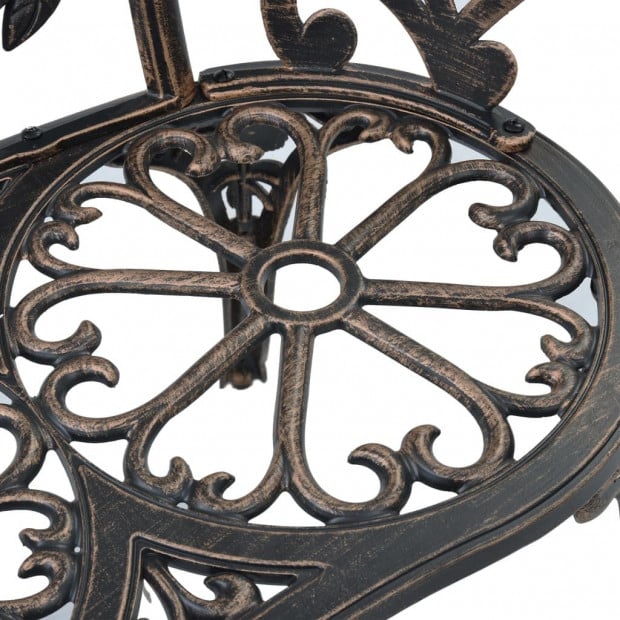Bistro Bench 100cm Bronze Cast Aluminium Image 6
