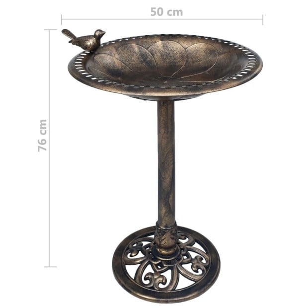 Garden Bird Bath Bronze Plastic Image 4