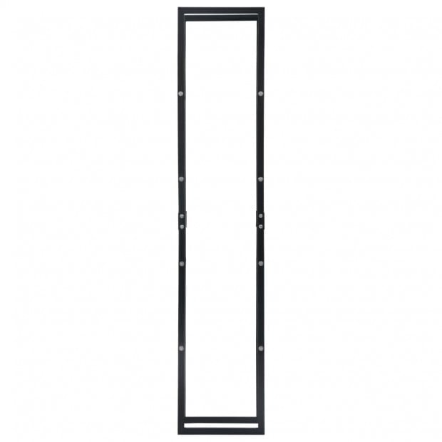Firewood Rack Black 40x25x200 Cm Steel Image 4