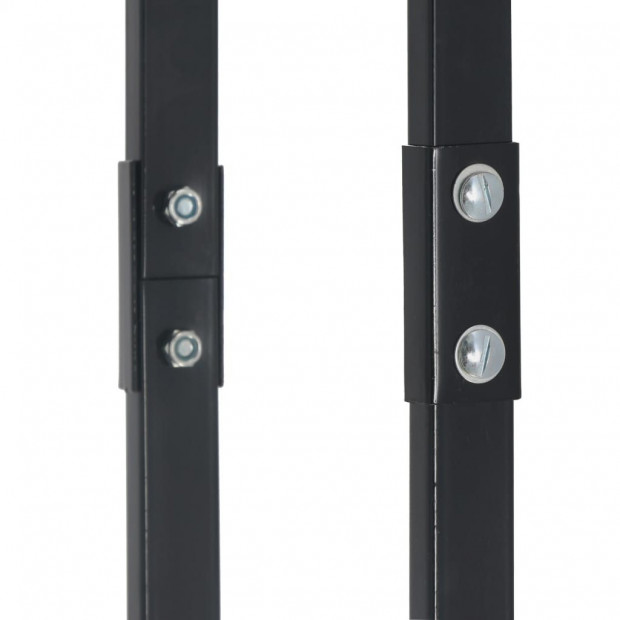 Firewood Rack Black 60x25x200 Cm Steel Image 4