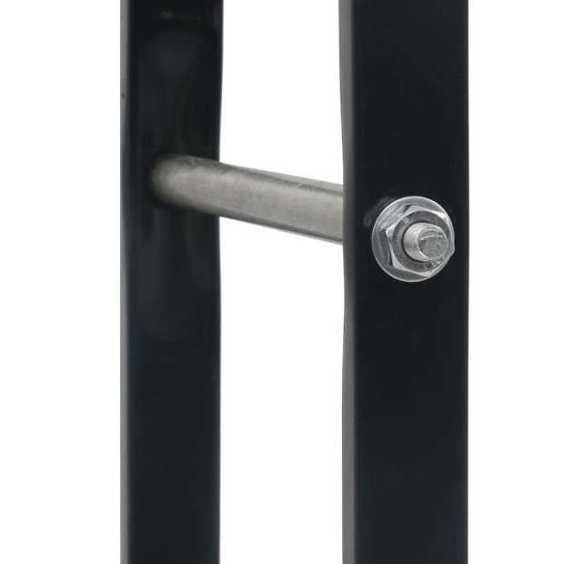 Firewood Rack Black 60x25x200 Cm Steel Image 6