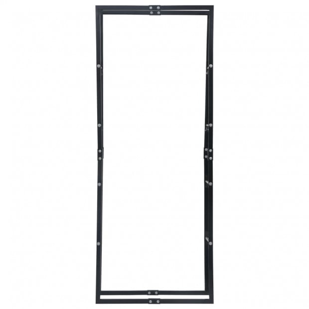 Firewood Rack Black 80x25x200 Cm Steel Image 4