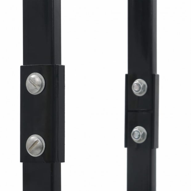Firewood Rack Black 80x25x200 Cm Steel Image 6