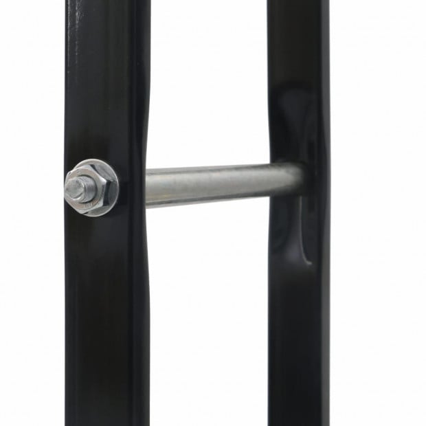 Firewood Rack Black 80x25x200 Cm Steel Image 7