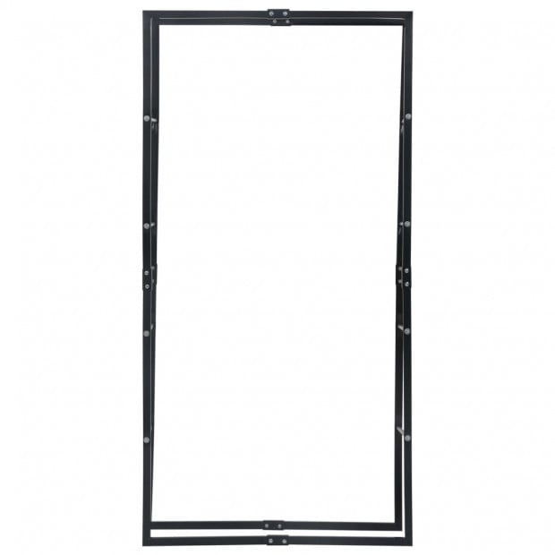 Firewood Rack Black 100x25x200 Cm Steel Image 4