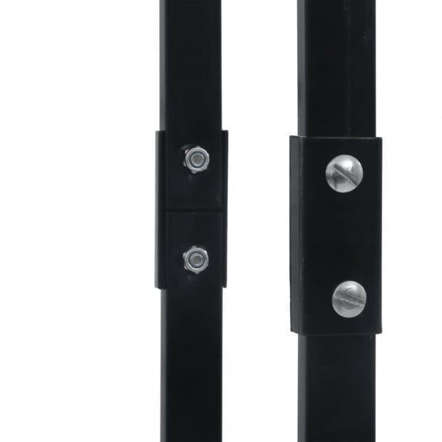 Firewood Rack Black 100x25x200 Cm Steel Image 5