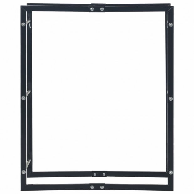 Firewood Rack Black 80x25x100 Cm Steel Image 2
