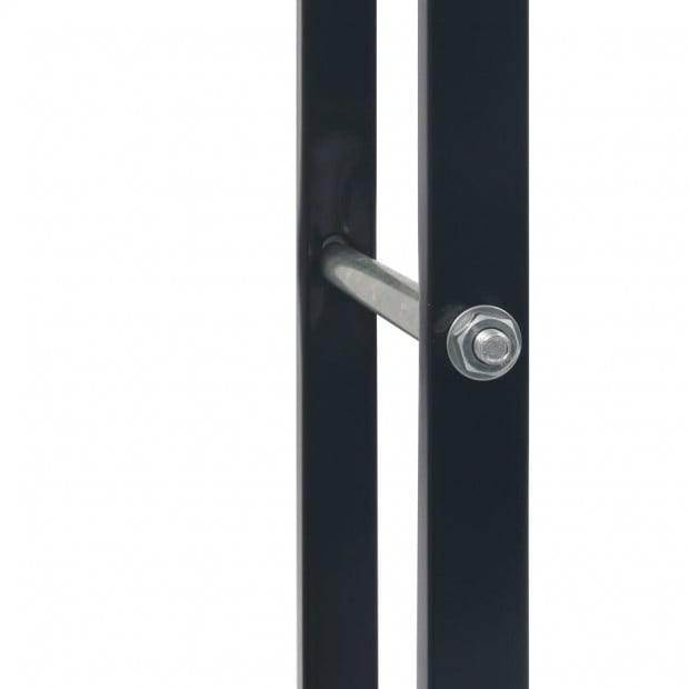 Firewood Rack Black 80x25x100 Cm Steel Image 4