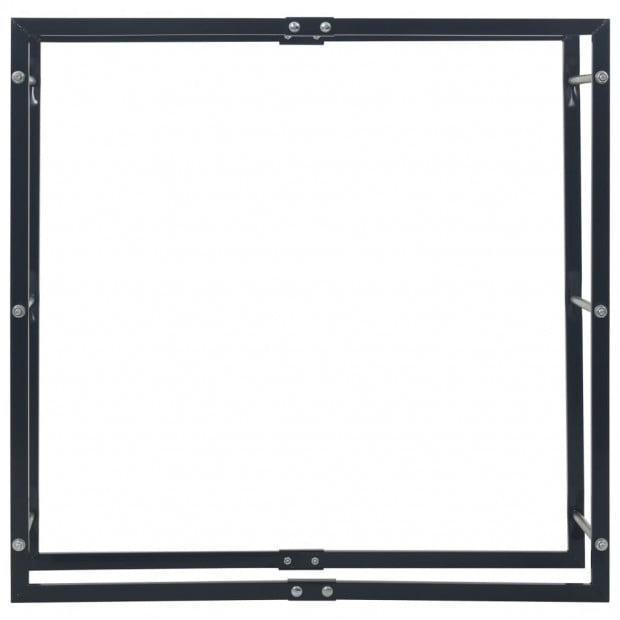Firewood Rack Black 100x25x100 Cm Steel Image 3