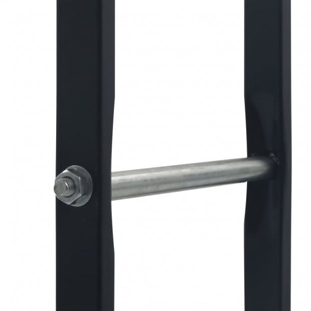 Firewood Rack Black 100x25x100 Cm Steel Image 5