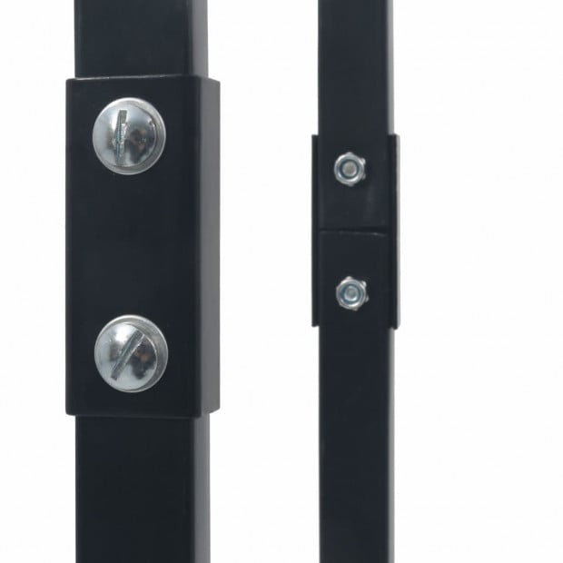 Firewood Rack Black 80x25x150 Cm Steel Image 5