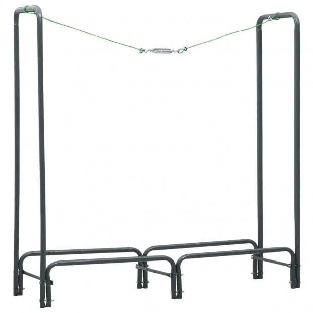 Firewood Rack Anthracite 120x35x120 Cm Steel Image 2
