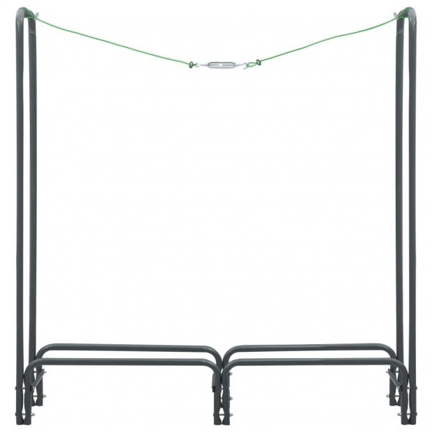 Firewood Rack Anthracite 120x35x120 Cm Steel Image 3