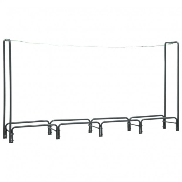 Firewood Rack Anthracite 240x35x120 Cm Steel Image 3