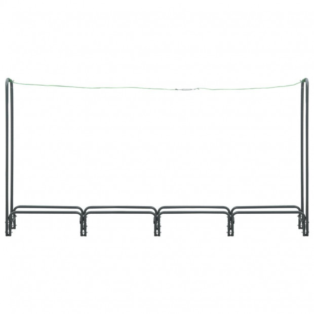 Firewood Rack Anthracite 240x35x120 Cm Steel Image 4
