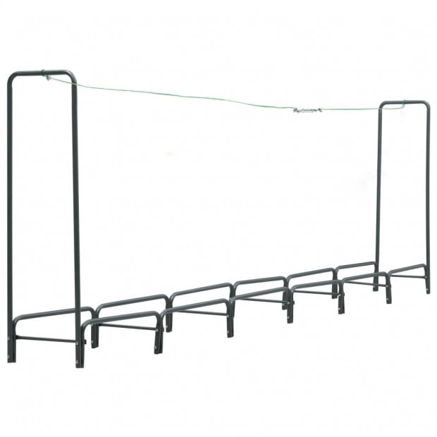 Firewood Rack Anthracite 360x35x120 Cm Steel Image 2