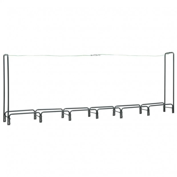 Firewood Rack Anthracite 360x35x120 Cm Steel Image 3