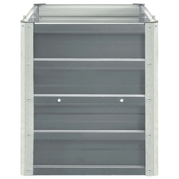 Garden Raised Bed Galvanised Steel 240x40x45cm Grey Image 3