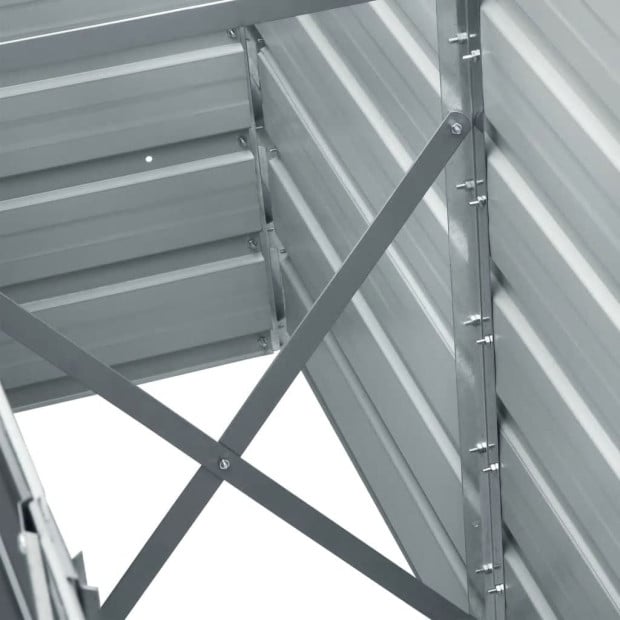 Garden Raised Bed Galvanised Steel 240x40x45cm Grey Image 5