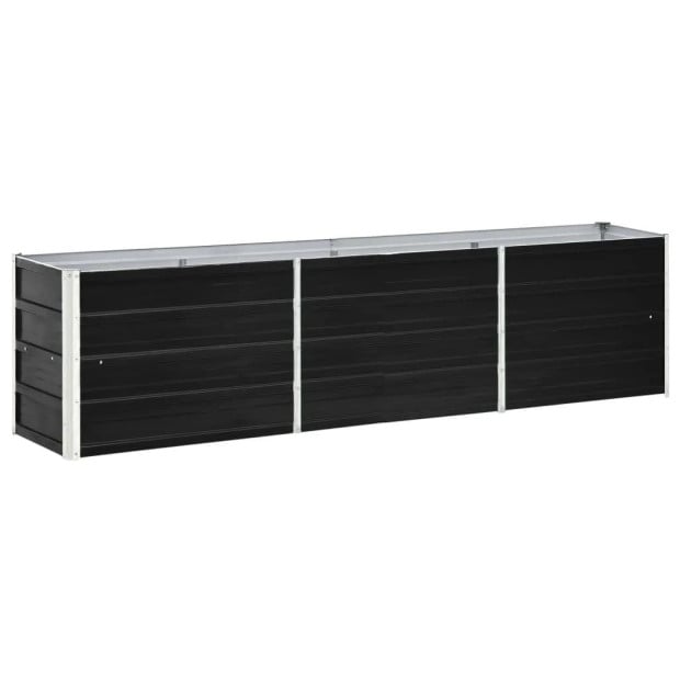 Garden Raised Bed Galvanised Steel 240x40x45 Cm Anthracite