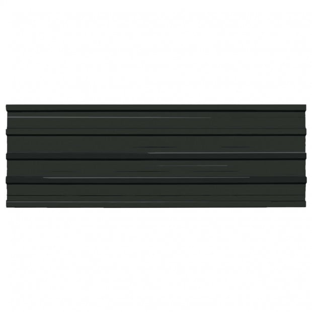 Roof Panels 12 Pcs Galvanised Steel Anthracite Image 3