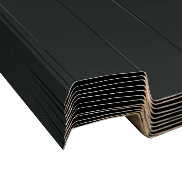 Roof Panels 12 Pcs Galvanised Steel Anthracite Image 4