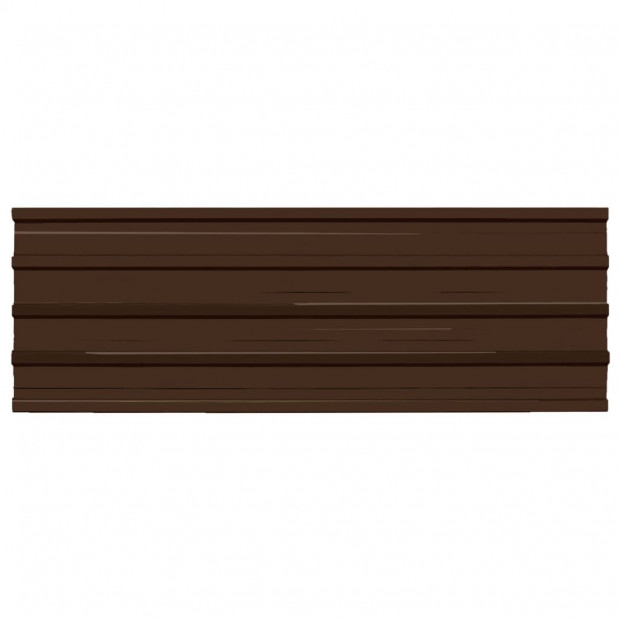 Roof Panels 12 Pcs Galvanised Steel Brown Image 3