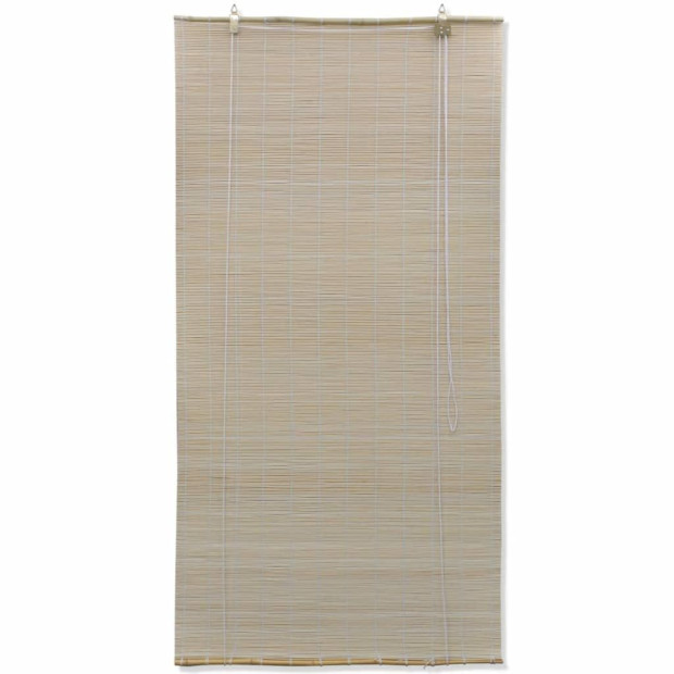 Natural Bamboo Roller Blinds 2 Pcs 120x160 Cm Image 3
