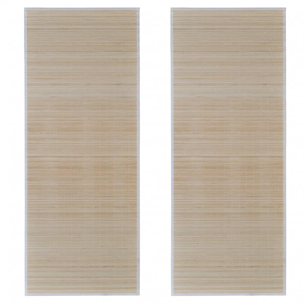 Rectangular Natural Bamboo Rugs 2 Pcs 120x180 Cm