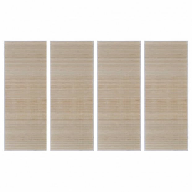 Rectangular Natural Bamboo Rugs 4 Pcs 120x180 Cm
