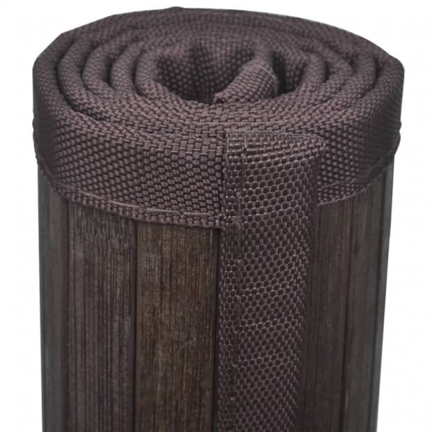 Bamboo Bath Mats 2 Pcs 60x90 Cm Dark Brown Image 6