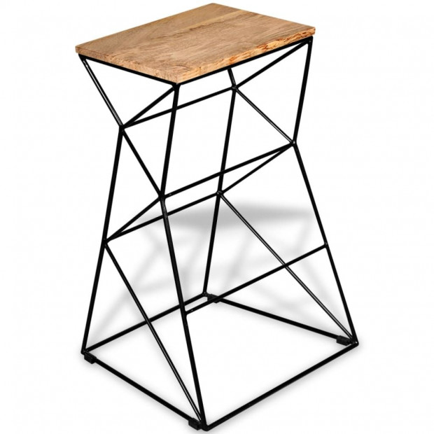 Bar Stools 2 Pcs Solid Mango Wood Image 8