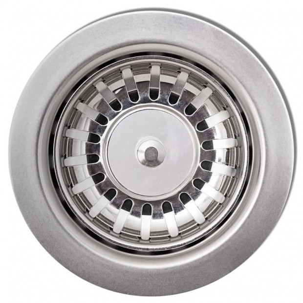 Overmount Kitchen Sink Single Basin Granite Grey Image 2