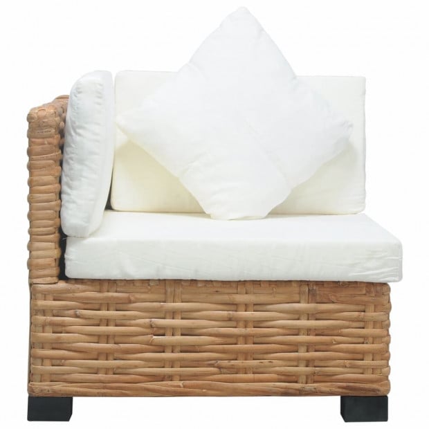 Corner Sofa With Cushions Natural Rattan Image 2