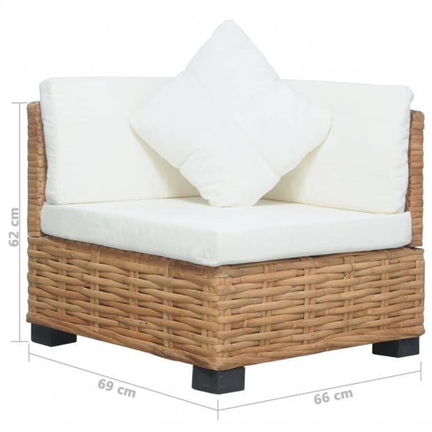Corner Sofa With Cushions Natural Rattan Image 7