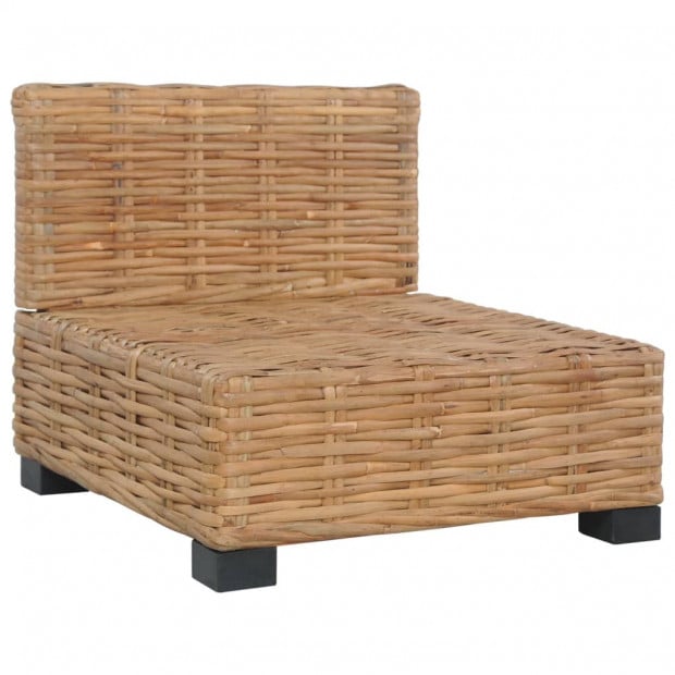 Armless Sofa With Cushions Natural Rattan Image 5