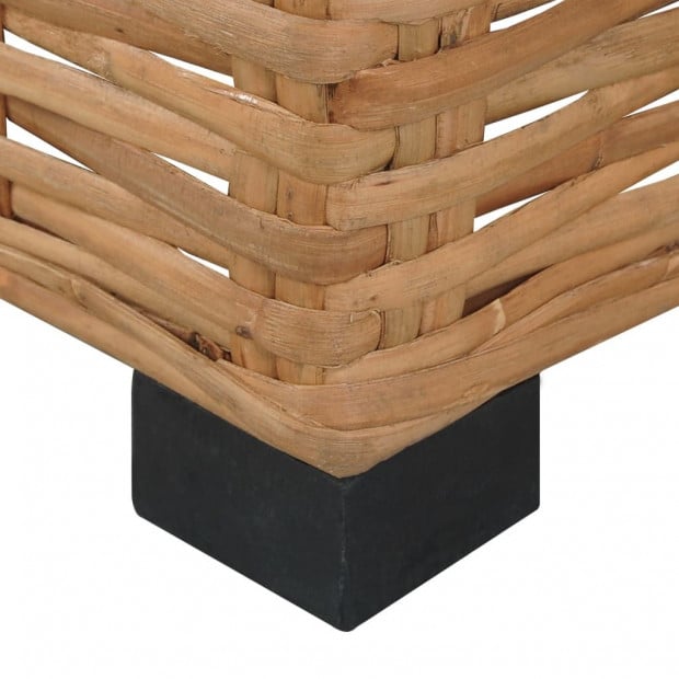 Armless Sofa With Cushions Natural Rattan Image 7