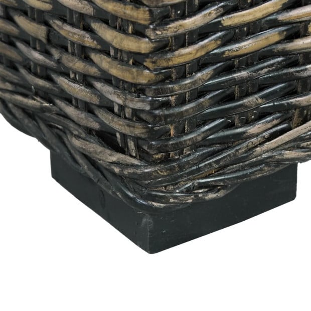Storage Box 120 Cm Black Kubu Rattan And Solid Mango Wood Image 7